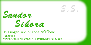 sandor sikora business card